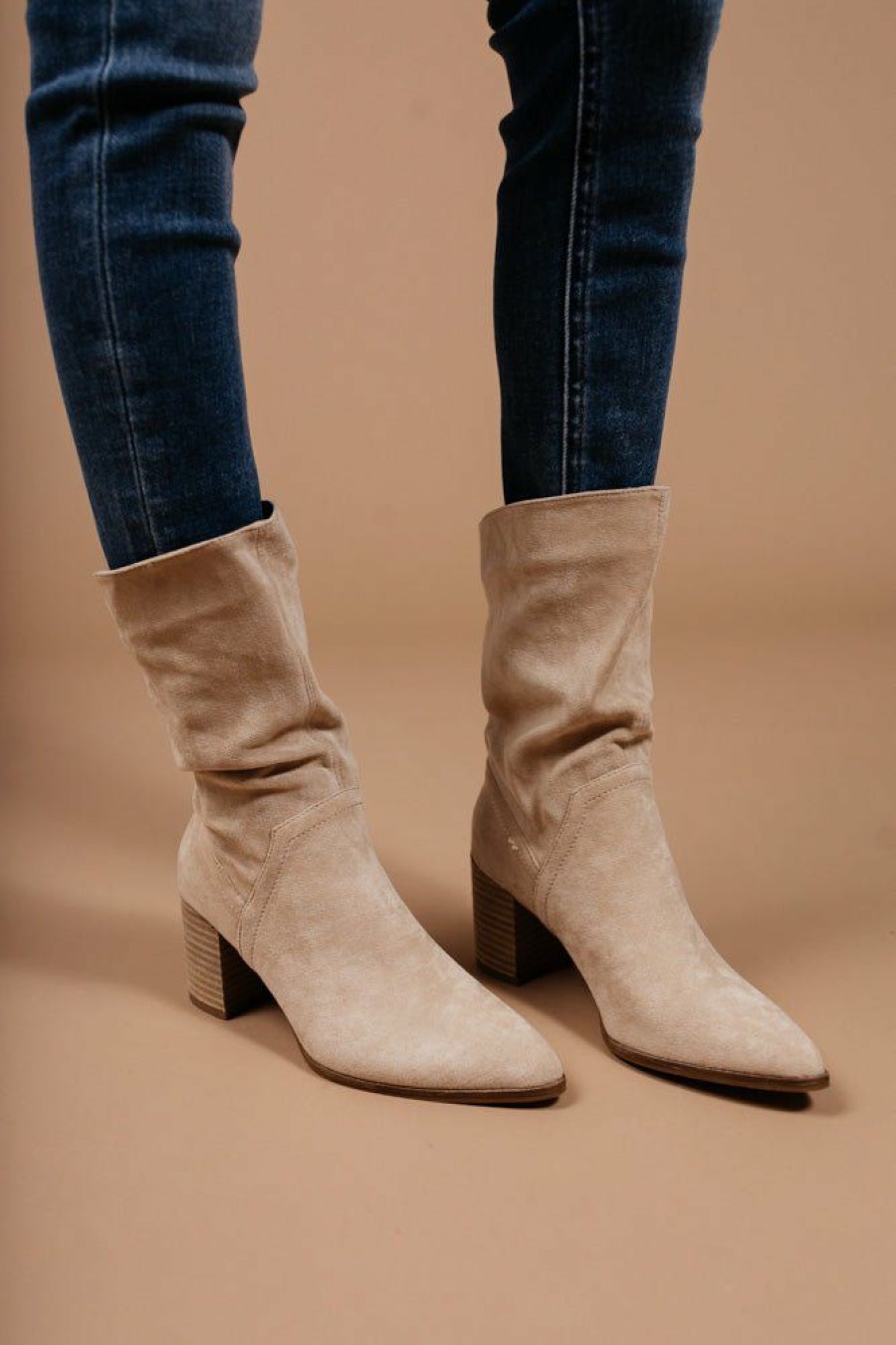 Shoes * | Best Sale Beast Fashion Brooklyn Heeled Boots Final Sale Cream