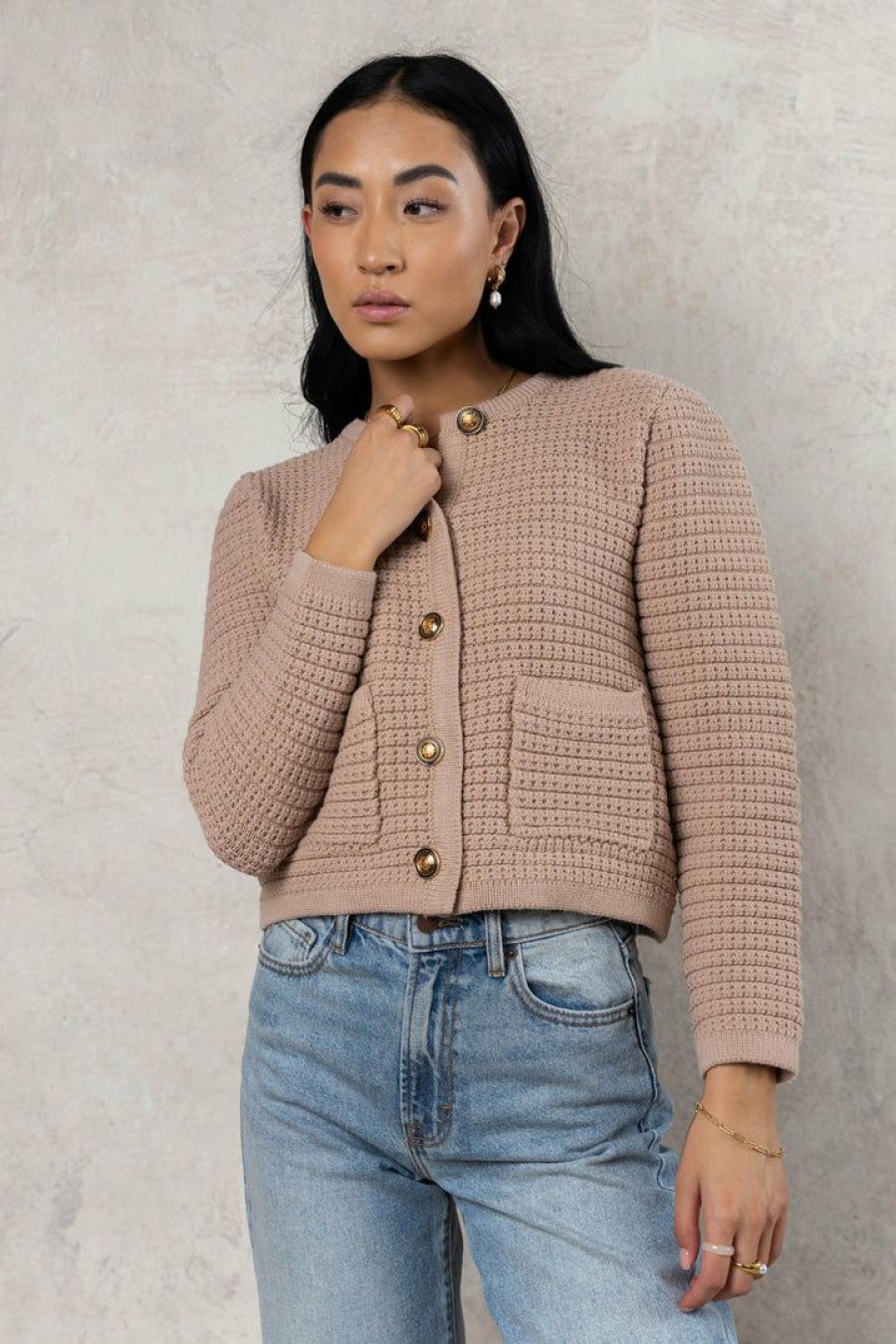 Sweaters * | Best Deal Aaron & Amber Susan Sweater In Mocha