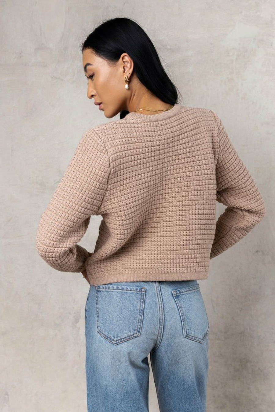 Sweaters * | Best Deal Aaron & Amber Susan Sweater In Mocha