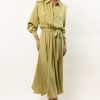 Dresses * | Best Deal Flying Tomato Maki Midi Dress New Arrivals Chartreuse