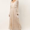 Dresses * | Promo Worui Leif Midi Dress In Dresses Champagne