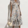 Dresses * | Best Pirce Worui Willa Ruffle Dress In Floral Dresses Lavender