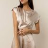 Dresses * | Coupon Worui Rosalind Midi Dress In Champagne