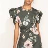 Dresses * | Promo Clothing Company Dresses Elena Floral Dress In Final Sale Green