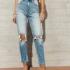 Jeans * | New Kancan Delila Mom Jeans Light Wash