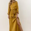 Dresses * | Best Pirce Aakaa Dresses Meadow Maxi Dress In Mustard