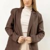 Tops * | Wholesale Listicle Adella Blazer In New Arrivals Brown