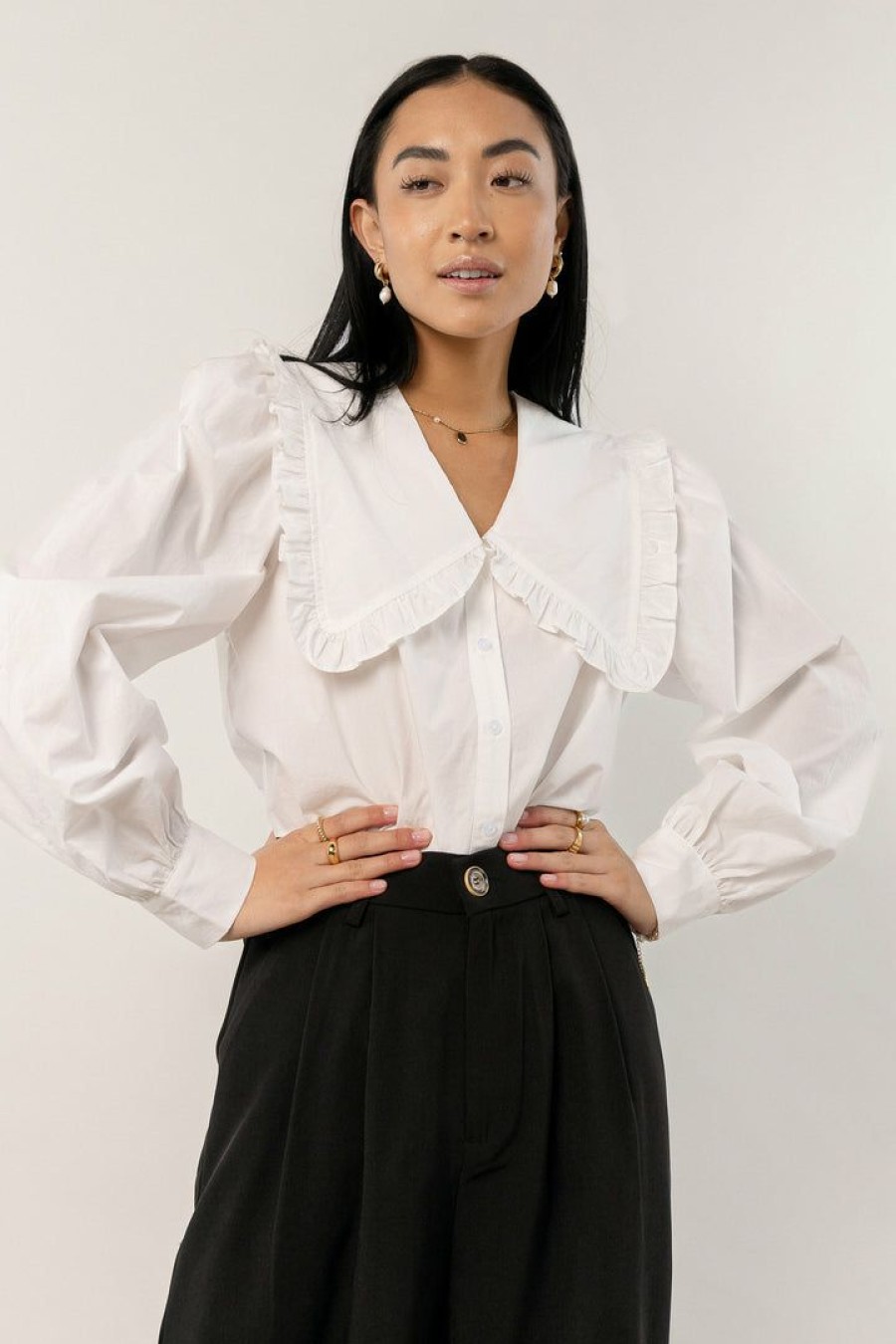 Tops * | Best Deal Aaron & Amber Wanda Blouse In Off White