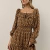 Dresses * | Flash Sale Dress Forum Lotte Mini Dress Final Sale Dresses Brown