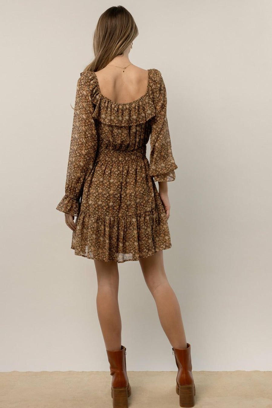 Dresses * | Flash Sale Dress Forum Lotte Mini Dress Final Sale Dresses Brown