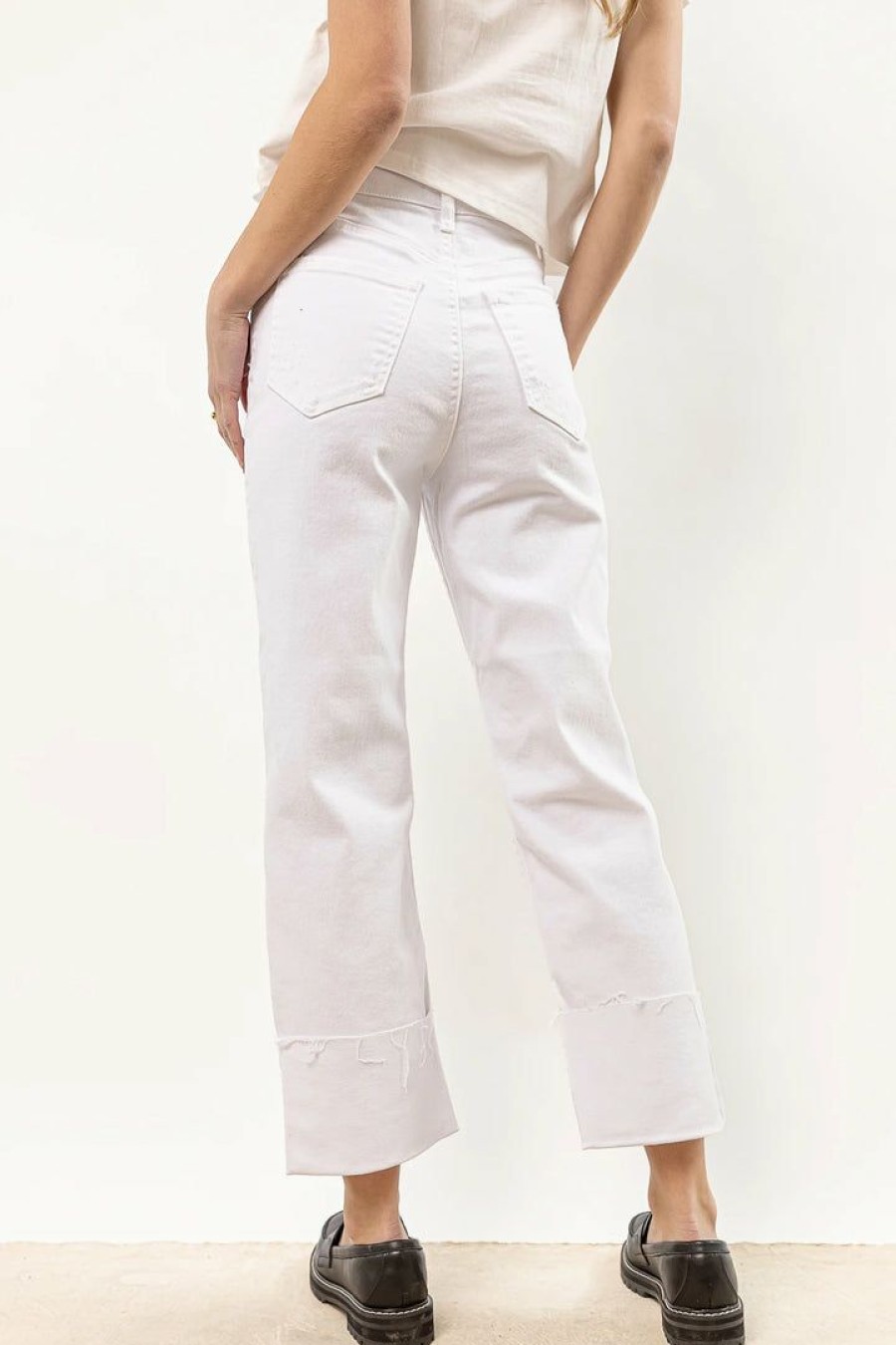 Jeans * | Discount Cello Jeans Bohme Graycen Relaxed Jeans White