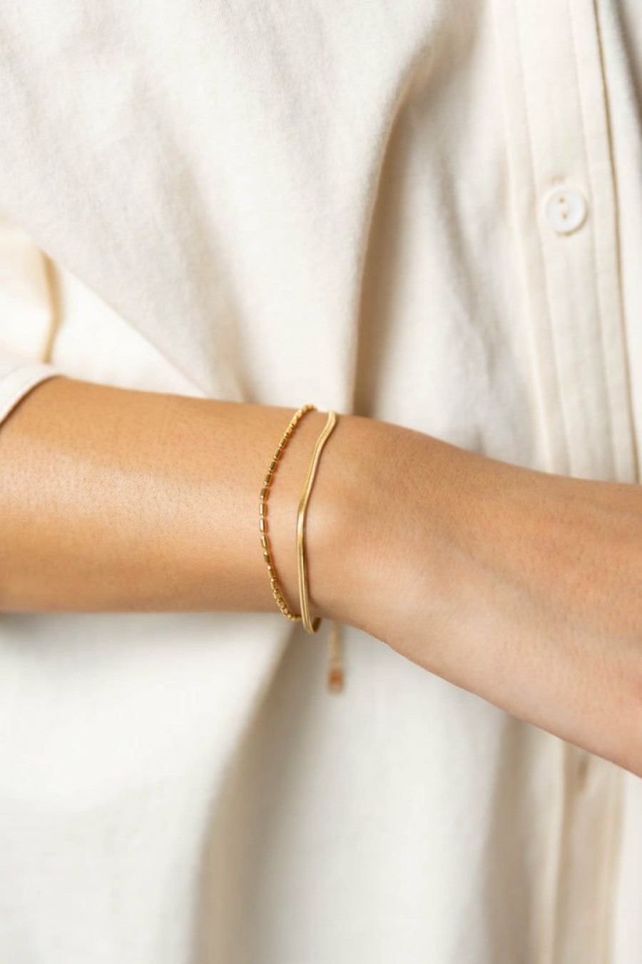 Jewelry * | Best Pirce Dg Jewelry Brad Layered Bracelet Gold