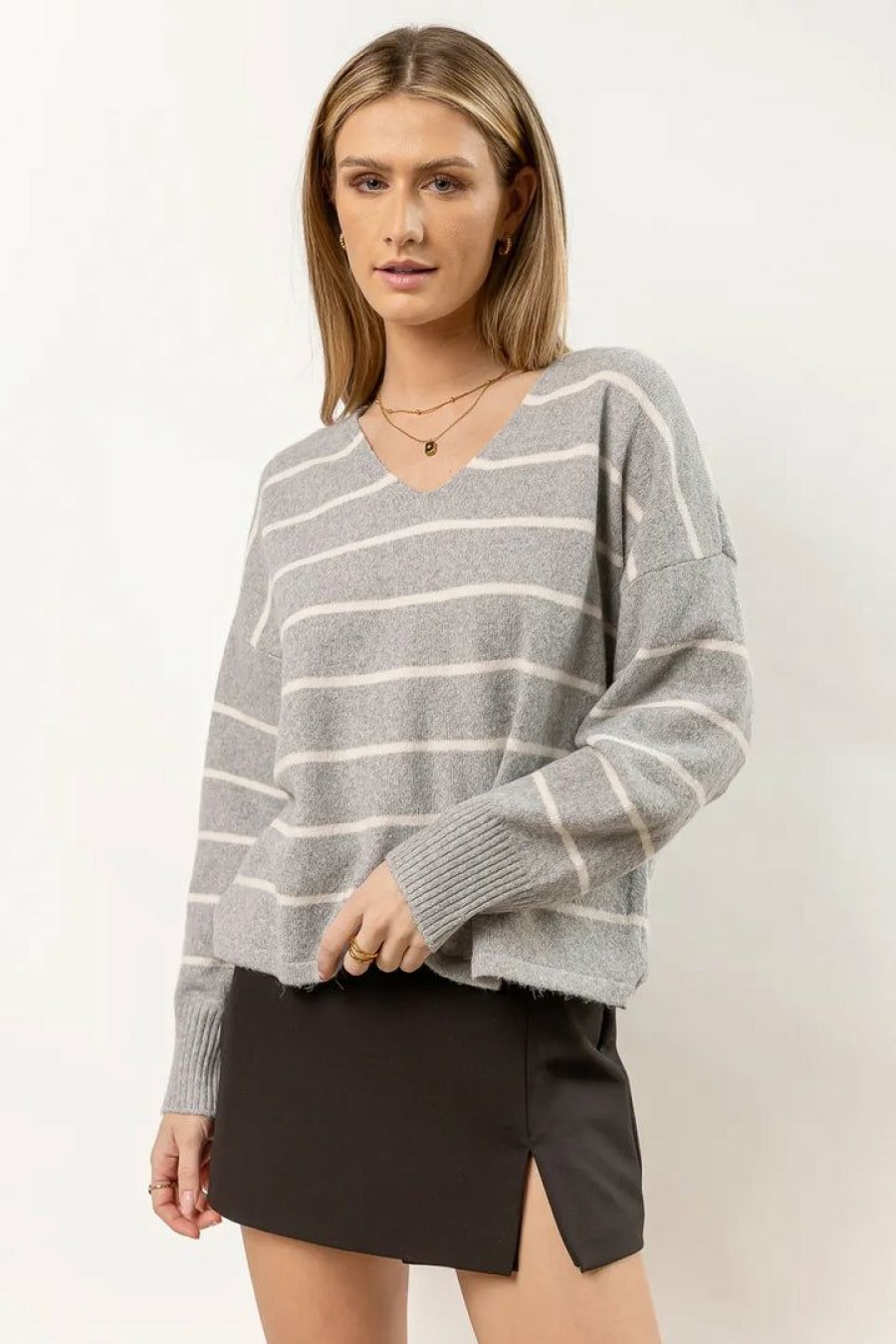 Tops * | Best Sale New Arrivals Aubree Vero Moda Sweater In Grey