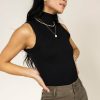 Tops * | Wholesale Dynamic Fashion Bella Ribbed Tank In Final Sale Black