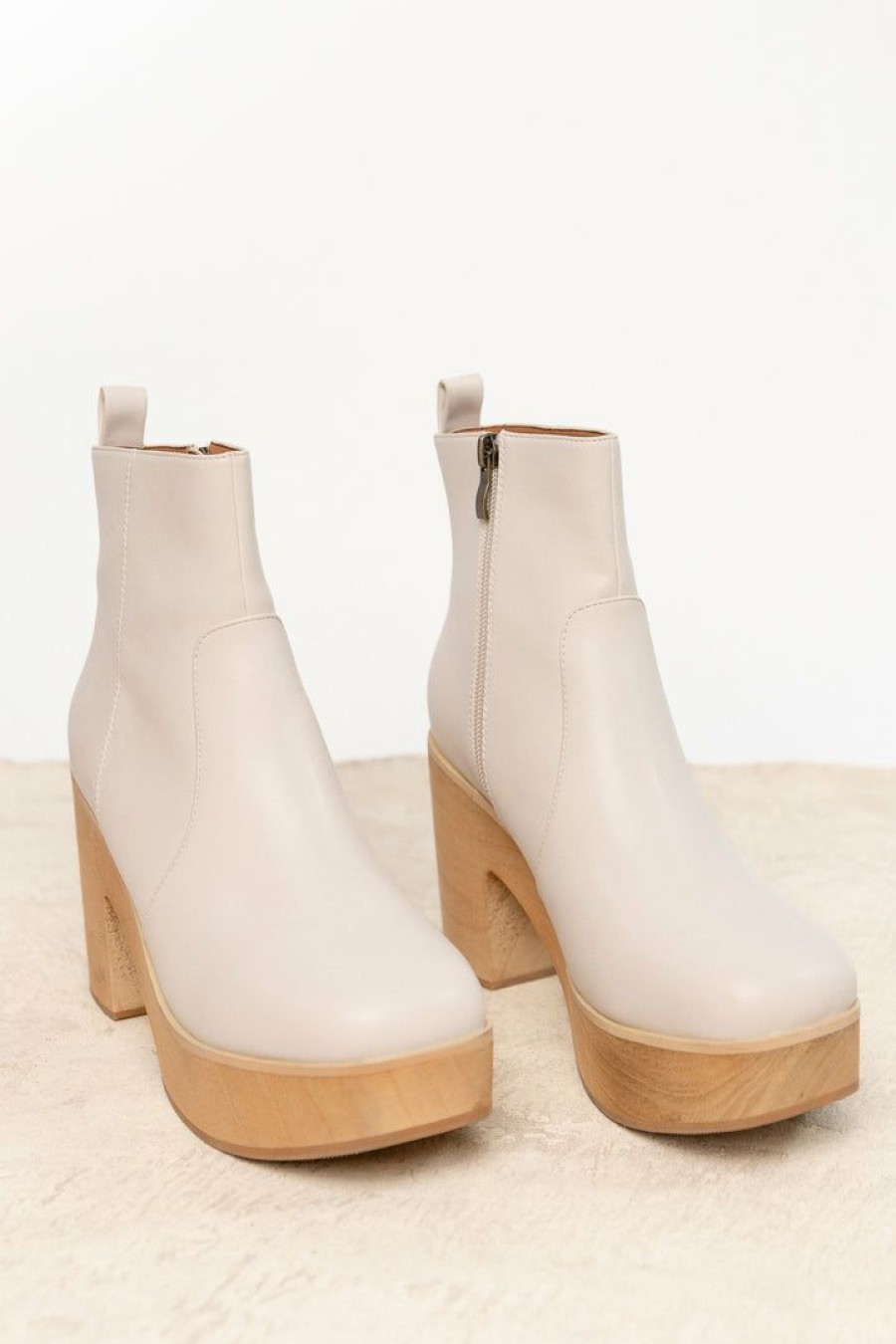 Shoes * | Budget Beast Fashion Presley Heeled Boots In New Arrivals Ivory