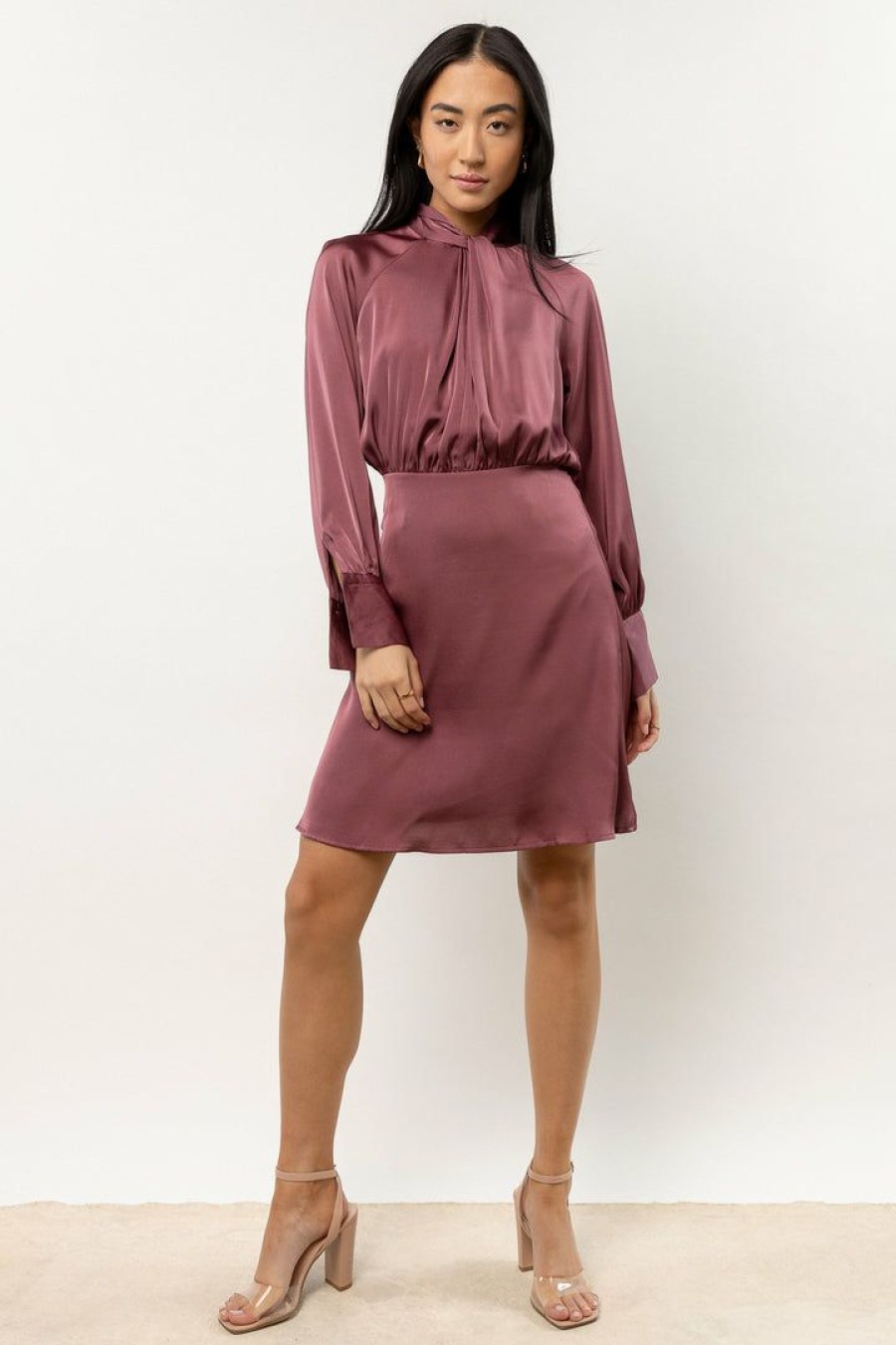 Dresses * | Hot Sale Aaron & Amber Wynter Mini Dress In Purple