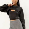 Tops * | Wholesale Sweaters Vero Moda Alia Ultra-Cropped Sweater In Black