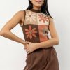 Tops * | Outlet Dreamers By Debut Sariah Floral Vest New Arrivals Brown