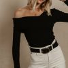 Tops * | Best Sale Crescent Tops Audrey Top In Black