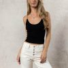 Tops * | Promo Dynamic Fashion Kaido Cropped Tank In Tops Black