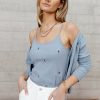 Tops * | Hot Sale Tops Vero Moda Jeanette Tank Top In Blue Final Sale Light Blue