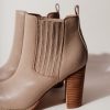 Shoes * | Best Sale Free Soul/Miracle Mile Shoes Finley Heeled Boots In Final Sale Taupe