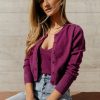 Tops * | Buy Sina Sweaters Leonie Set In Final Sale Magenta