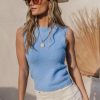 Tops * | Buy Vero Moda Nadine Sweater Vest In Sweaters Blue