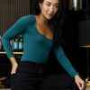 Tops * | Hot Sale Final Touch Collection Raya Bodysuit In Teal