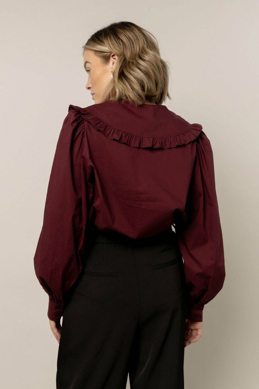 Tops * | Buy Aaron & Amber Wanda Blouse In New Arrivals Burgundy