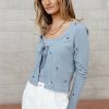 Tops * | Cheapest Vero Moda Jeanette Cardigan In Blue Final Sale Sweaters Light Blue