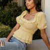 Tops * | Buy Lush Clothing Tops Nori Blouse In Final Sale Yellow