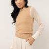 Tops * | Coupon Vero Moda Nadine Sweater Vest In Tan