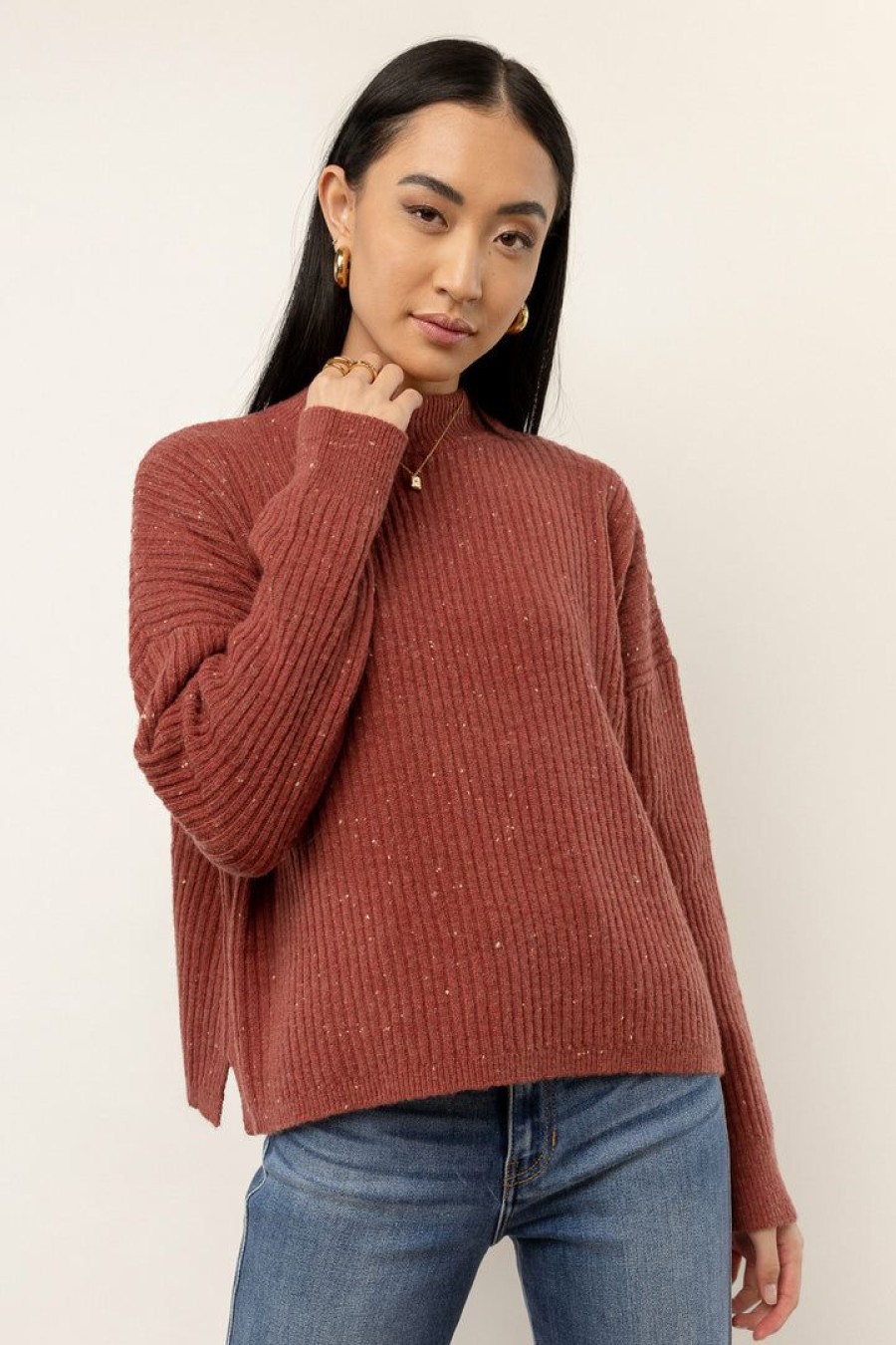 Tops * | Best Sale Worui Fallon Sweater In Final Sale Rust