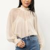 Tops * | Budget Zoe + Claire Bristol Sheer Top Cream