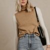 Tops * | Budget Vero Moda Lia Sweater Vest In Final Sale Camel