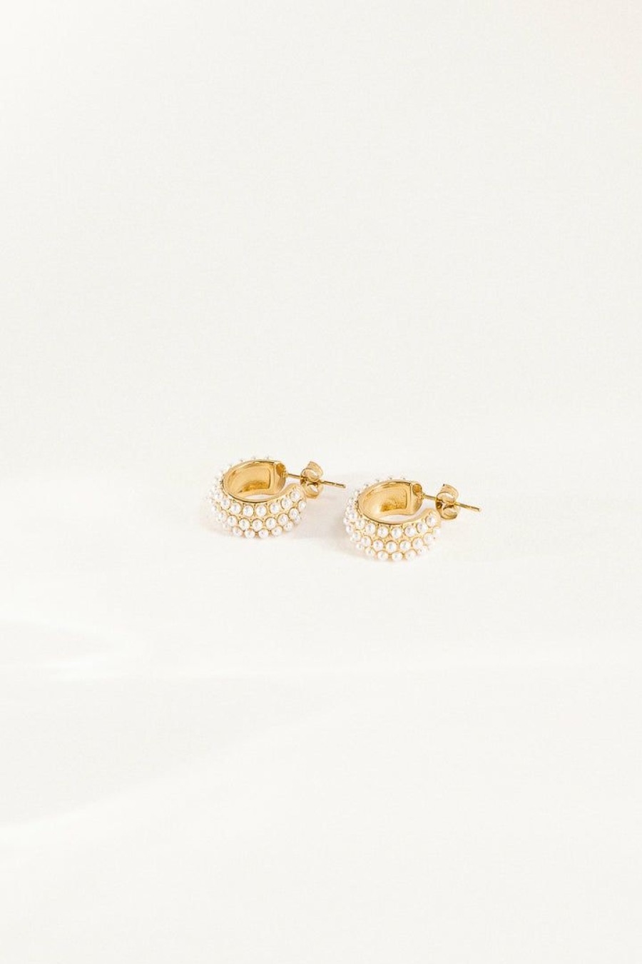 Jewelry * | Hot Sale J&D Jewelry Lilly Pearl Earrings Gold