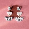 Jewelry * | Best Pirce La Radiant Val Jean Global Nika Clay Earrings White