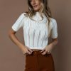 Tops * | Cheapest Sina Tops Hailee Sweater In Cream Final Sale Ivory