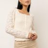 Tops * | Budget Birdie + Bette Kingsley Smocked Top New Arrivals Cream