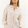 Tops * | Top 10 Fun 2 Fun Natalie Button Down New Arrivals Cream