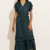 Dresses * | Cheapest Worui Dresses Willa Ruffle Dress In Teal