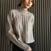 Tops * | Wholesale &Merci Blake Knitted Sweater Tops Taupe