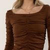 Tops * | Best Deal Maize Zayne Top In Brown