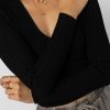 Tops * | Discount Miss Love Meera Ribbed Top In Final Sale Tops Black