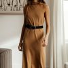 Dresses * | Cheap Vero Moda Francoise Turtleneck Dress In Final Sale Brown