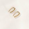 Jewelry * | Coupon J&D Jewelry Aria Pearl Earrings Gold