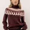 Tops * | Outlet Sweaters Vero Moda Amora Sweater In Burgundy