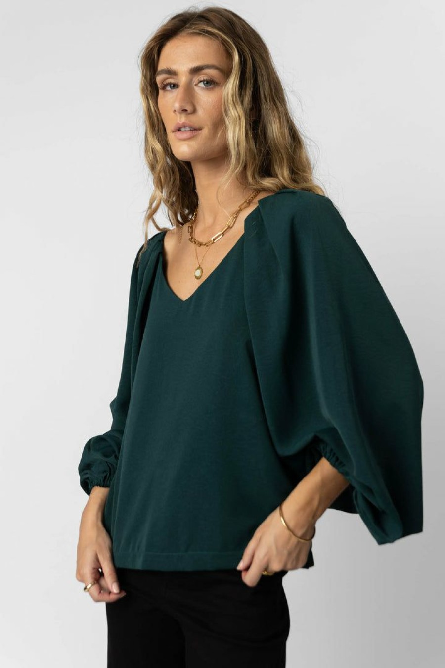 Tops * | Best Sale Maize Stephanie Blouse In Final Sale Jade