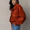 Tops * | Cheapest Aemi And Co Joanie Jacket In Rust